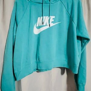 Nike Teal Crewneck Sweatshirt with White Logo